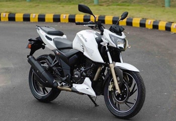 tvs apache rtr 200 on road price