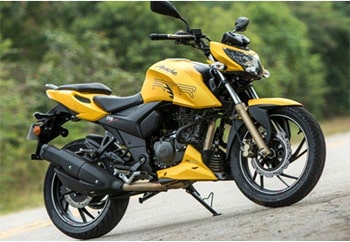 tvs apache rtr 200 on road price